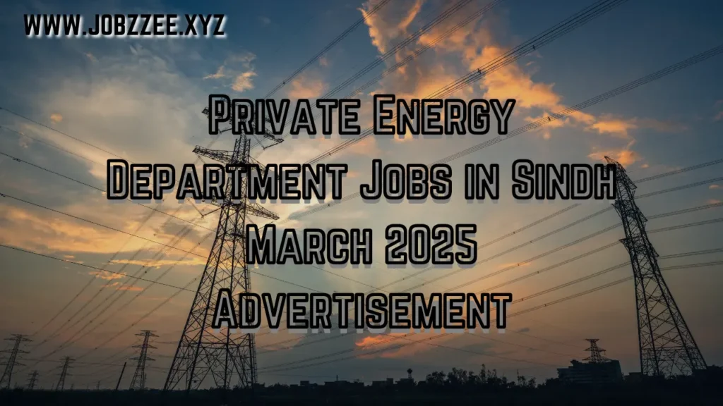 Private Energy Department Jobs in Sindh March 2025 Advertisement