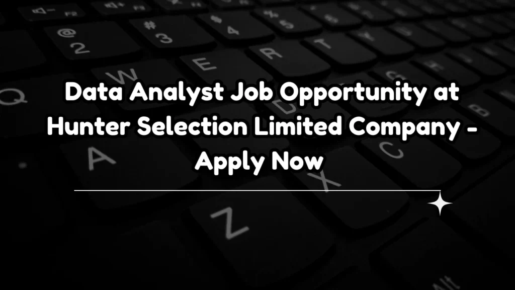 Data Analyst Job Opportunity at Hunter Selection Limited Company - Apply Now 