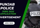 Punjab Police Jobs 2025 Application Form Advertisement