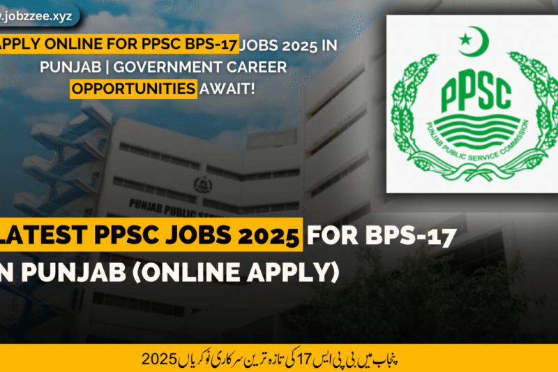 Latest PPSC Jobs 2025 for BPS-17 in Punjab (Online Apply)