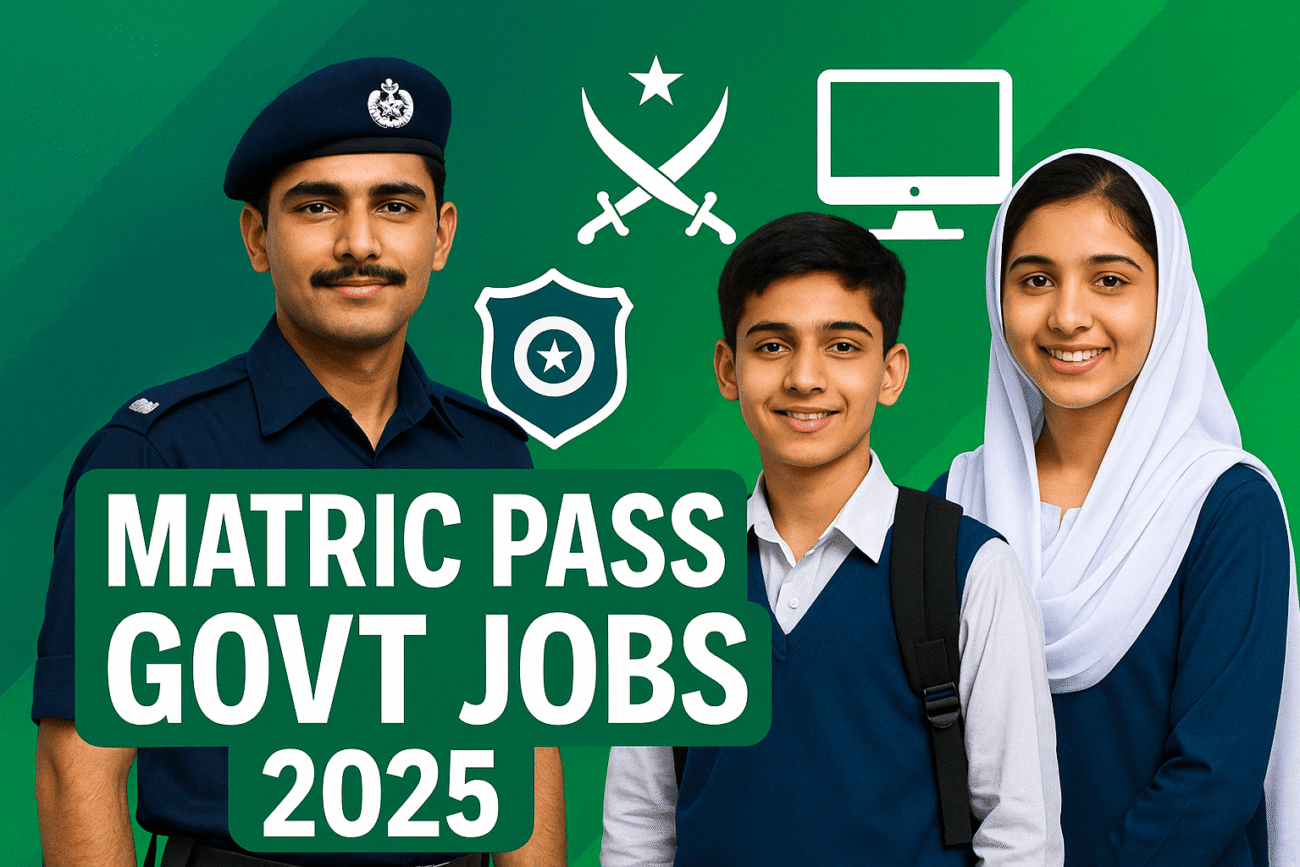 Matric Pass Govt Jobs 2025